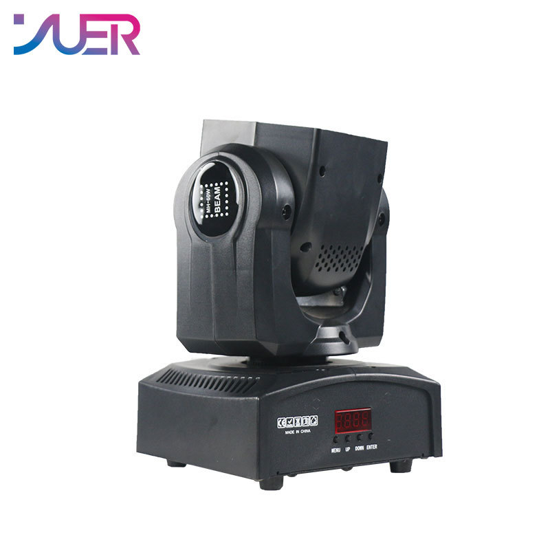 YUER 60W Mini LED Beam With Ring Moving Head Light RGBW 4In1 DMX512 Stage Light Effect Stroboscope For Live Show DJ Nightclub Party