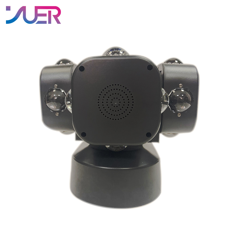 YUER 4 Head 16X10W RGBW +RG Laser Strobe Beam Effect Moving Head Light For DJ Disco Stage Wedding Music Party Bar Club DMX512