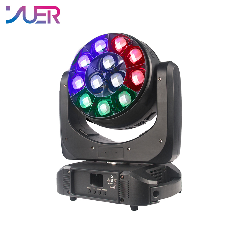 YUER LED Beam Wash Bees Eyes 12x40w RGBW Zoom Moving Head Light Stage Effect Lighting For Party Dj Disco Wedding Dance Floor Bar