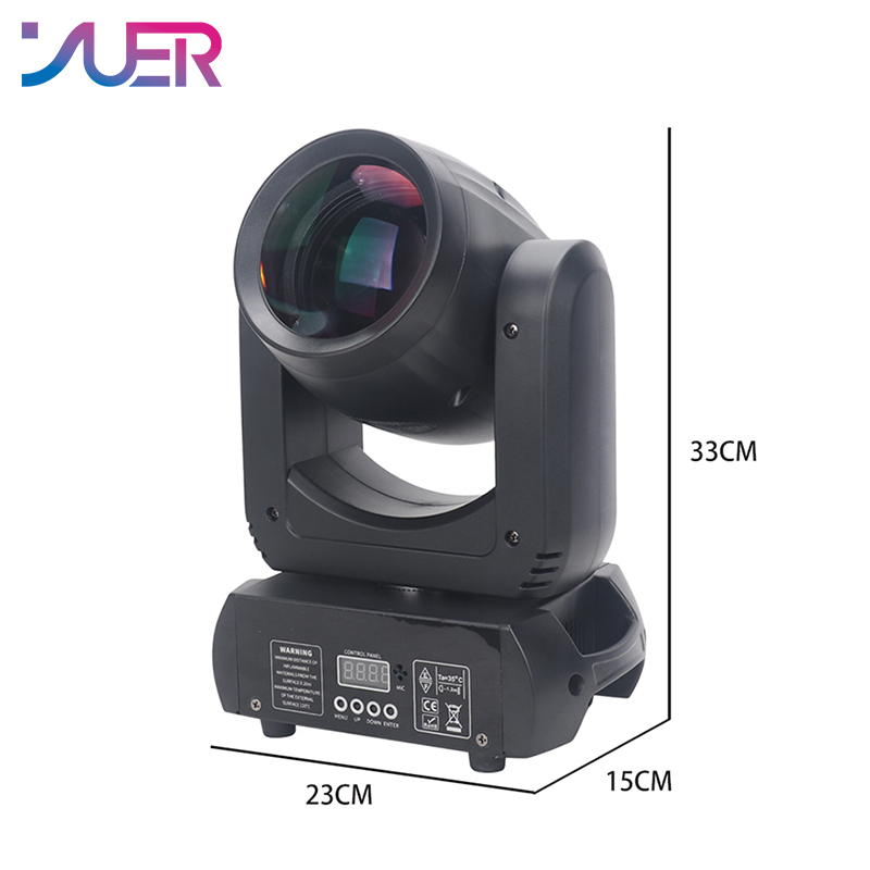 YUER Mini LED Moving Head Light 150W Beam+Spot+ 18 Rotating Prisms Dj Dmx Stage Light Effect Light Disco Dj Music Party Bar