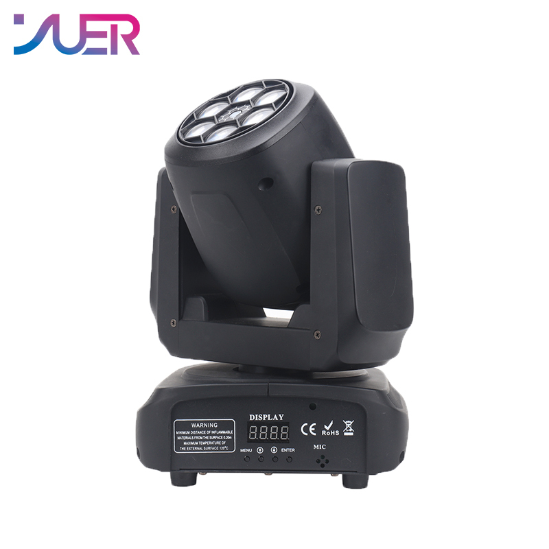YUER NEW LED 6X15W RGBW Bee Eye Laser Moving Head Light DMX512 10/15CH Strobe Dyeing Effect Lighting DJ Disco Stage Party Wedding Bar