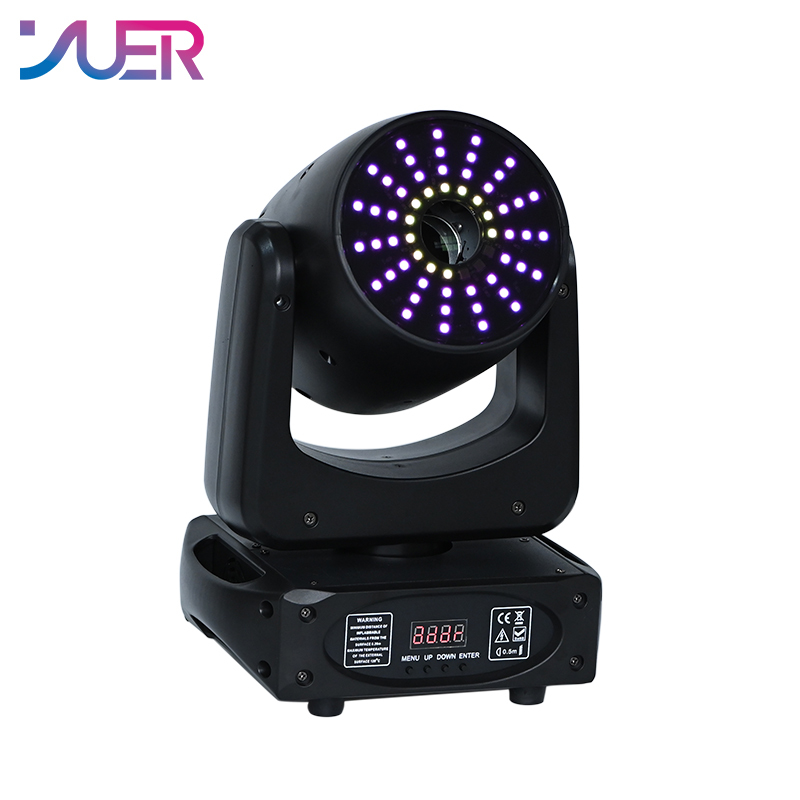 YUER 150W LED With Aperture Moving Head High Bright Mobile Heads Beam Effect For Home Disco Bar Stage Wedding Show DJ Party Lighting