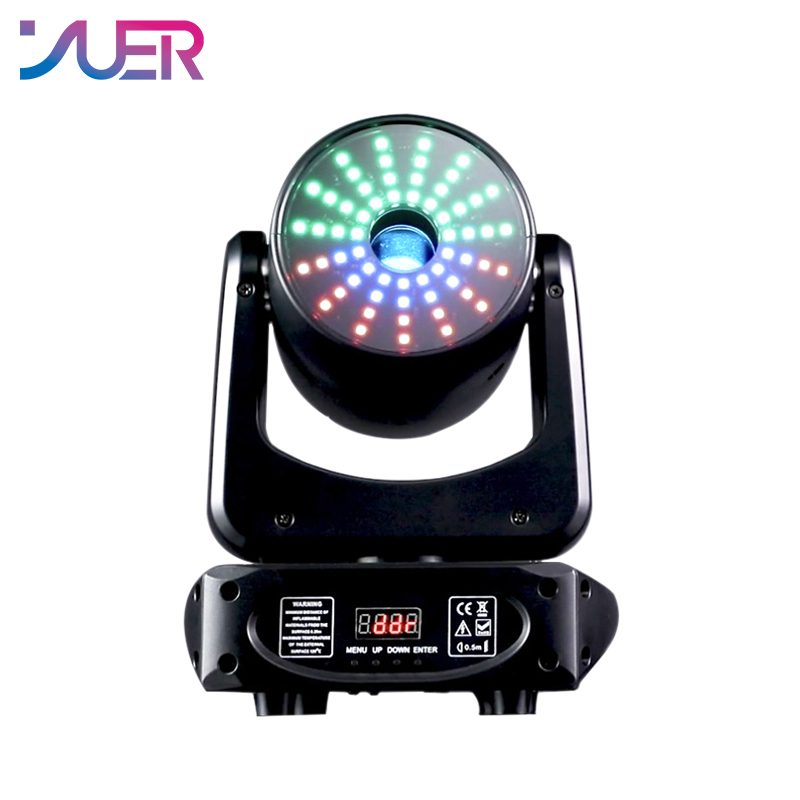 YUER 150W LED With Aperture Moving Head High Bright Mobile Heads Beam Effect For Home Disco Bar Stage Wedding Show DJ Party Lighting