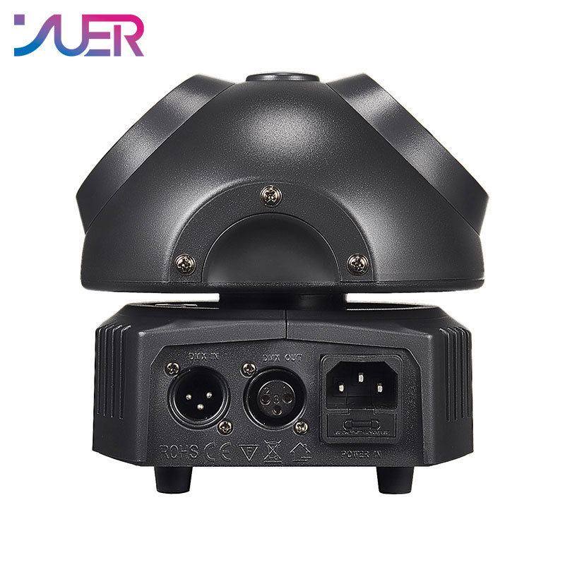 YUER Mini Beetle DJ Disco Ball Lights Colorful LED Beam Green Laser Moving Head Lights DMX512 Strobe Nightclub Party Show