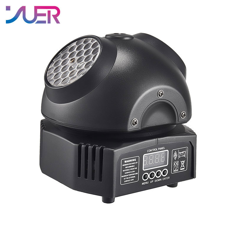 YUER Mini Beetle DJ Disco Ball Lights Colorful LED Beam Green Laser Moving Head Lights DMX512 Strobe Nightclub Party Show