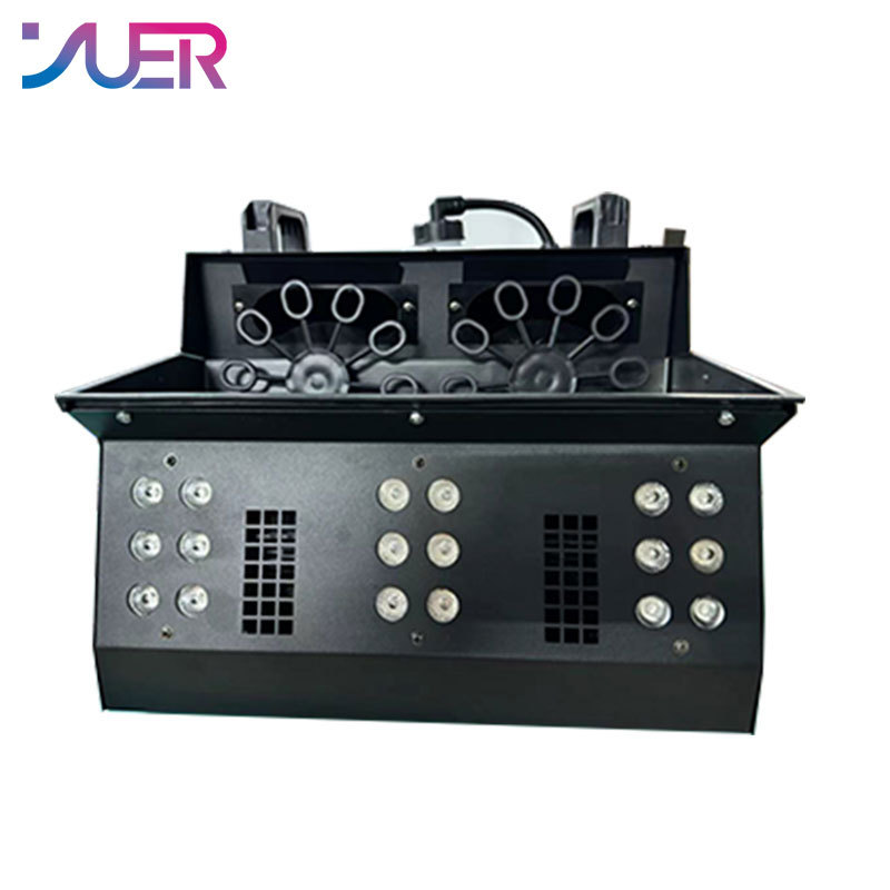 YUER Fog Bubble Machine DMX512 and Remote Smoke Bubble Machine With RGB LED Lights DJ Stage Effect Bubble Machine With 2 Wheels   3.0  2 Reviews
