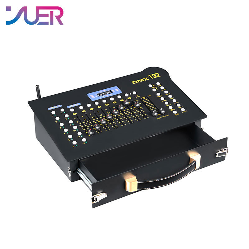 YUER Wireless Dmx 512 Controller 192CH Drawer With Accessories Dj Equipment Dmx 512 Console Stage Lighting For Led Par Moving Head Spotlight