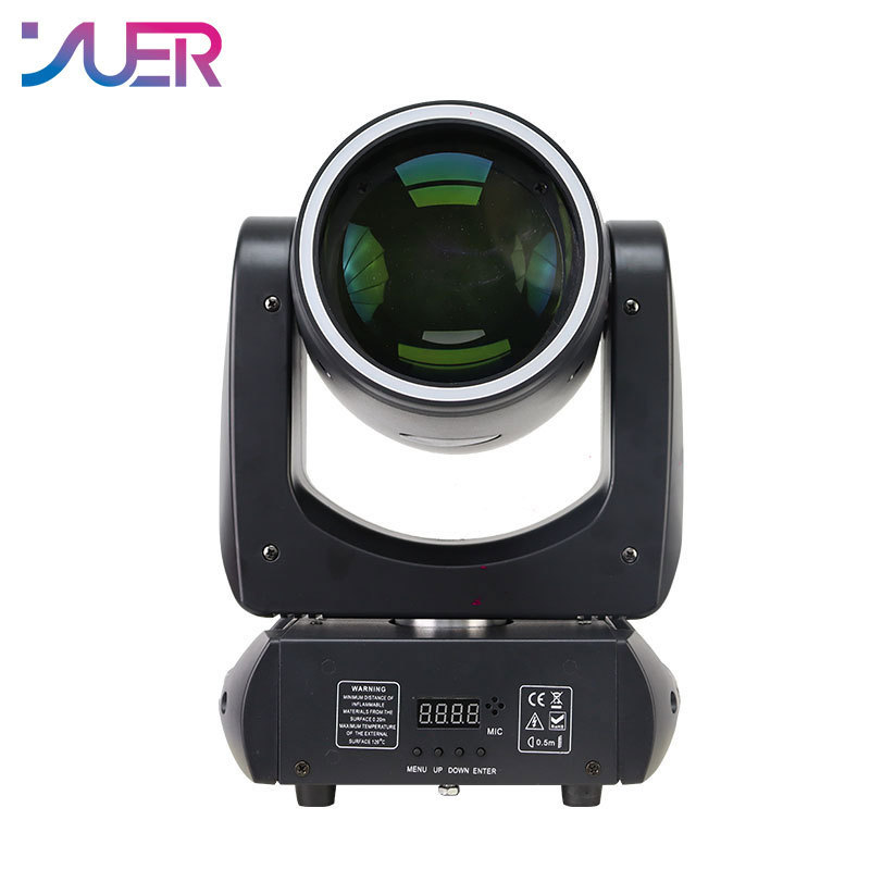 YUER Mini 200W LED Moving Head Light Beam Spot 18 Rotating Prisms With Ring Dj Dmx Stage Light Effect Light Disco Dj Bar Wedding Club