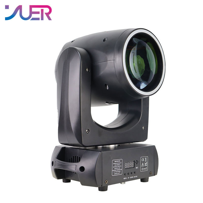 YUER Mini 200W LED Moving Head Light Beam Spot 18 Rotating Prisms With Ring Dj Dmx Stage Light Effect Light Disco Dj Bar Wedding Club
