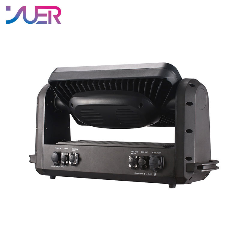 YUER Ip65 Waterproof Moving Head Strobe Light Point control RGB 3 in 1 LED Strobe Stage Effect Light Wireless DMX Wash Flood for DJ Disco