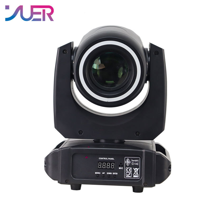 YUER DJ Party Lighting 16 Prisms 150W LED Moving Head High Bright Mobile Heads Beam Rainbow Effect For Home Disco Bar Stage Wedding