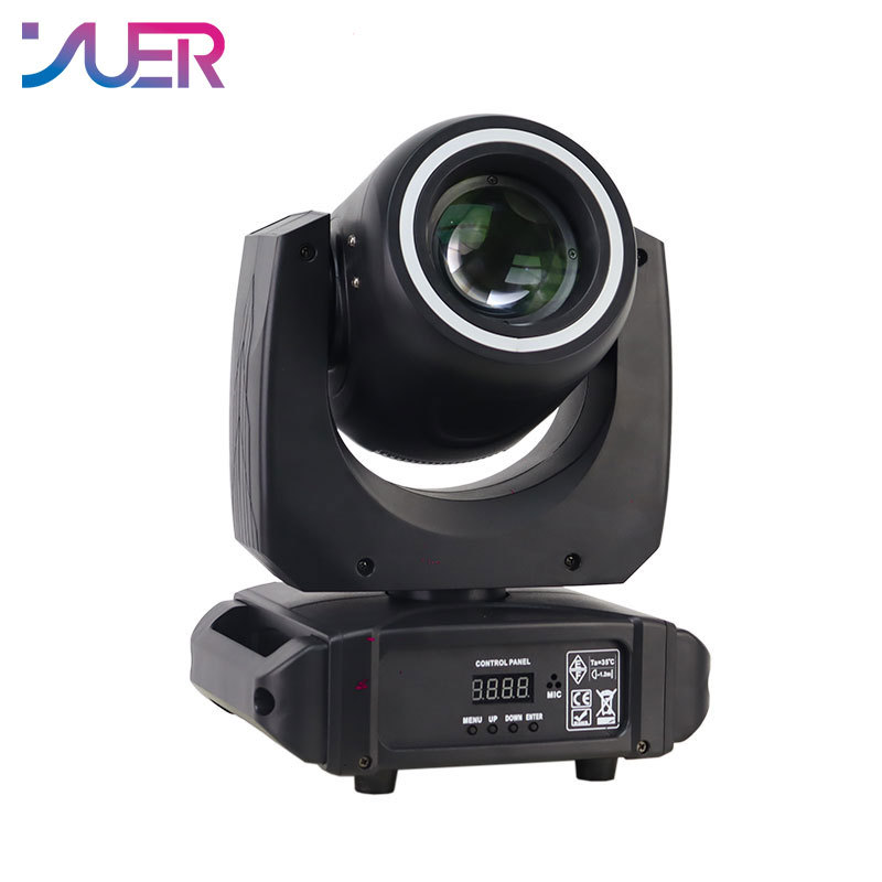 YUER DJ Party Lighting 16 Prisms 150W LED Moving Head High Bright Mobile Heads Beam Rainbow Effect For Home Disco Bar Stage Wedding