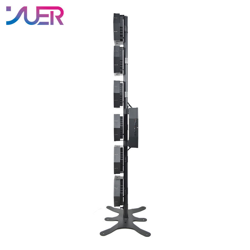 YUER 6X50W COB Warm White + RGB SMD Pixel Linear Retro Flash Light Wall Wash Flash Horse Racing Effect DMX512 DJ Disco Party Stage Effects