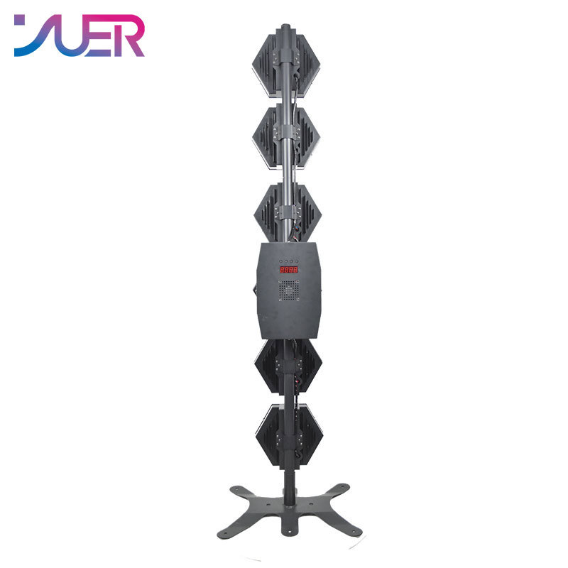 YUER 6X50W COB Warm White + RGB SMD Pixel Linear Retro Flash Light Wall Wash Flash Horse Racing Effect DMX512 DJ Disco Party Stage Effects