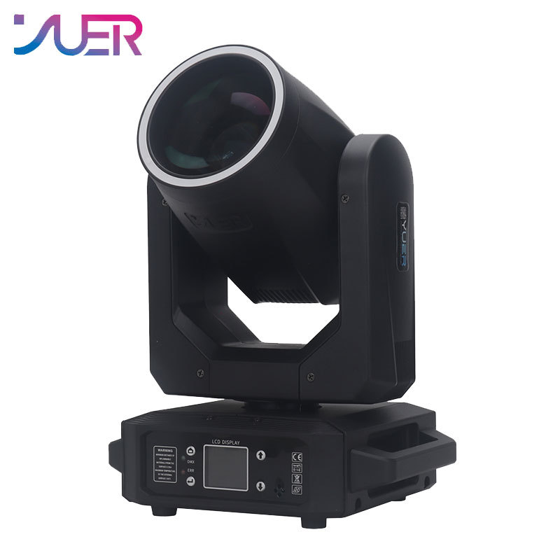 YUER NEW LED With Ring Moving Head Light 200W Beam+Spot+18 Rotating Prisms+Rainbow Effect Dmx Stage Light Effect Light Disco Dj Bar