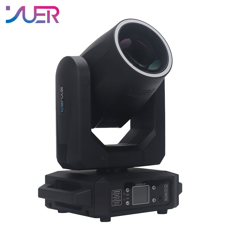 YUER NEW LED With Ring Moving Head Light 200W Beam+Spot+18 Rotating Prisms+Rainbow Effect Dmx Stage Light Effect Light Disco Dj Bar