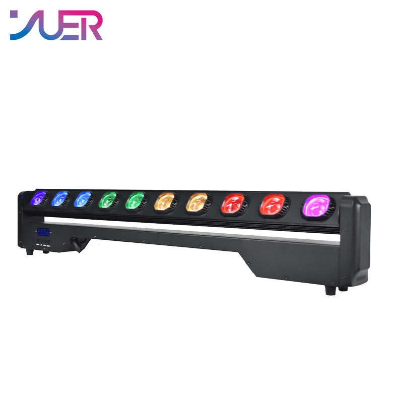 YUER NEW 10x25w RGBW LED Rotating beam  Moving Head Light For Disco Dance Floor Bar Party Nightclub DJ
