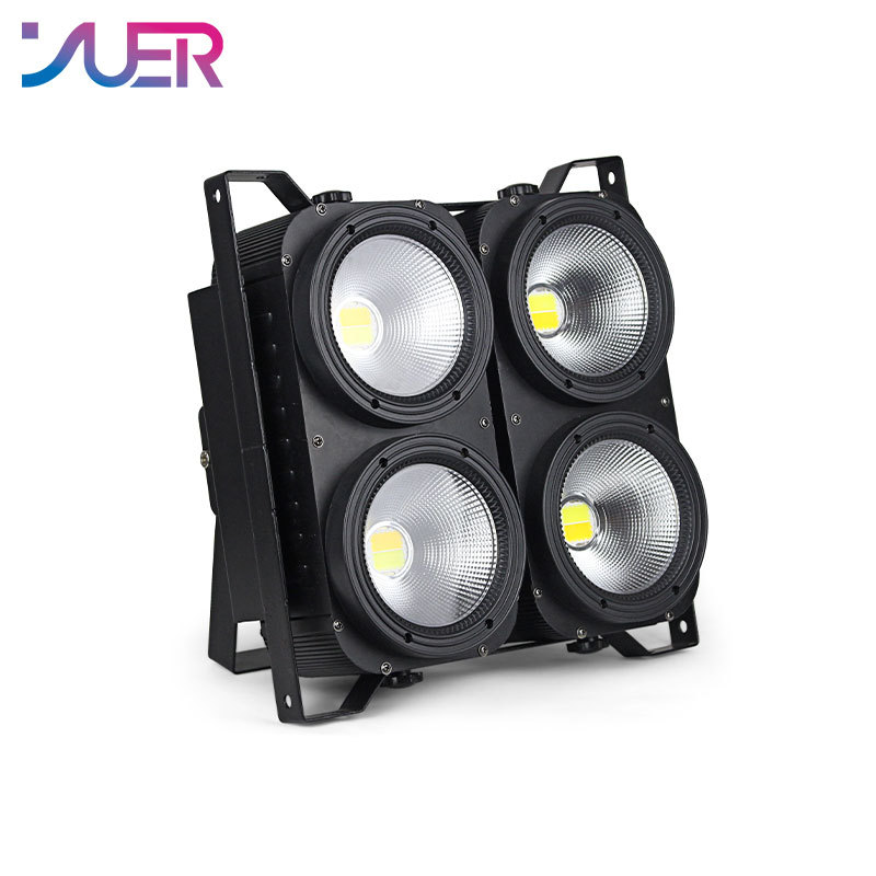YUER LED COB 4 Eyes 4X100W Blinder Light DMX Stage Lighting Effect DMX Controller Club Show Night DJ Disco Professional Stage Lights