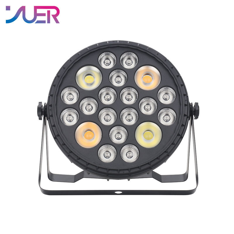 YUER 4X50W WWA + 16X8W RGBW Led Par Light  Flat Par Light LED PAR Lighting Equipment Stage Party Dyeing Light DMX512 Musci Control