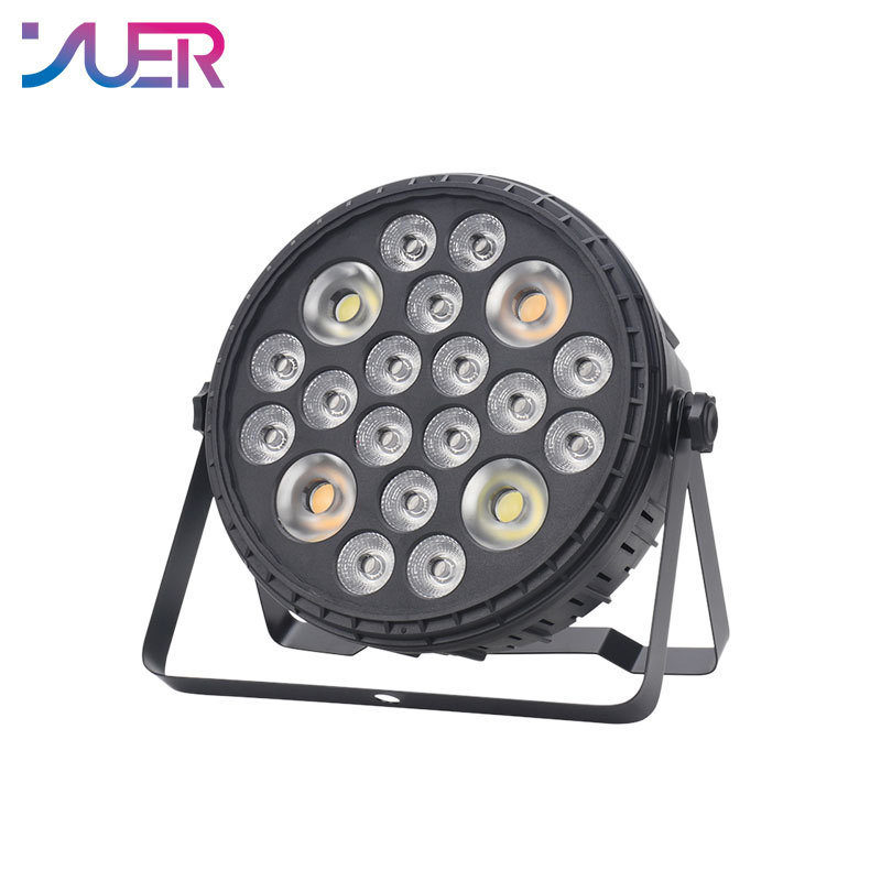 YUER 4X50W WWA + 16X8W RGBW Led Par Light  Flat Par Light LED PAR Lighting Equipment Stage Party Dyeing Light DMX512 Musci Control