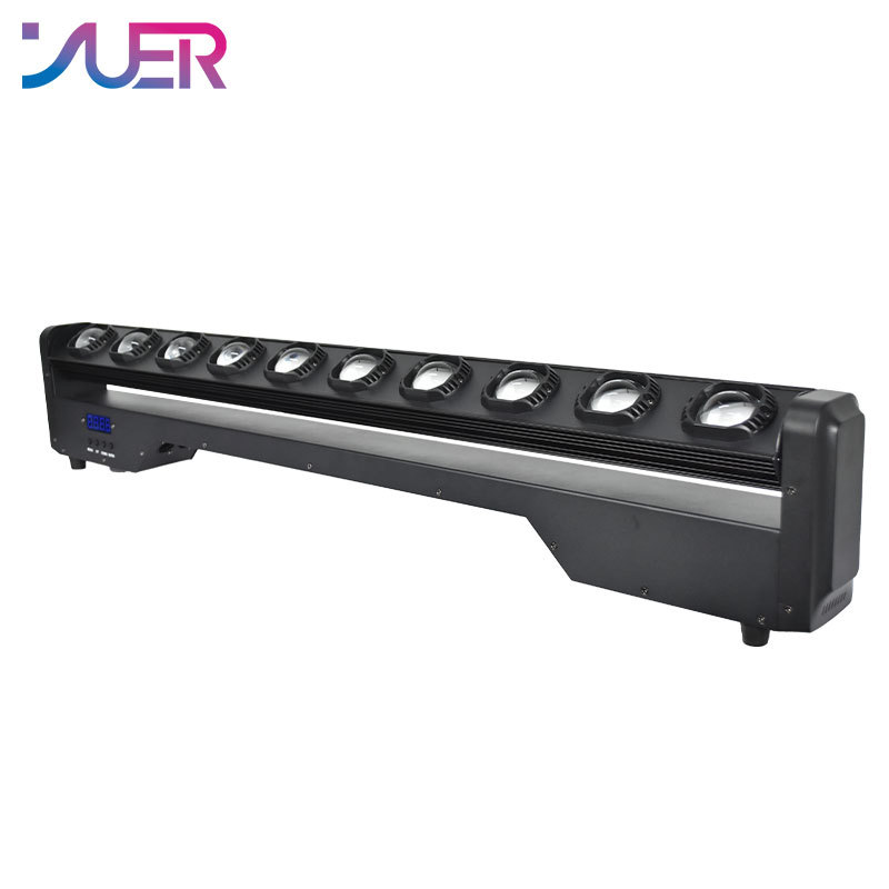 YUER NEW 10x25w RGBW LED Rotating beam  Moving Head Light For Disco Dance Floor Bar Party Nightclub DJ
