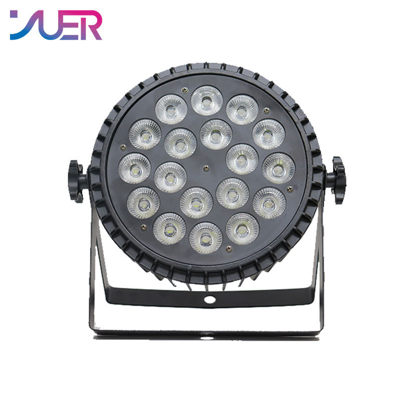 YUER Aluminum Alloy LED Par Lights 18X10W RGBW 4in1/18X15W RGBWA 5in1//18x18W RGBWA+UV 6in1 LED Lighting DMX512 Disco Light Professional Stage Bar Dj Equipment