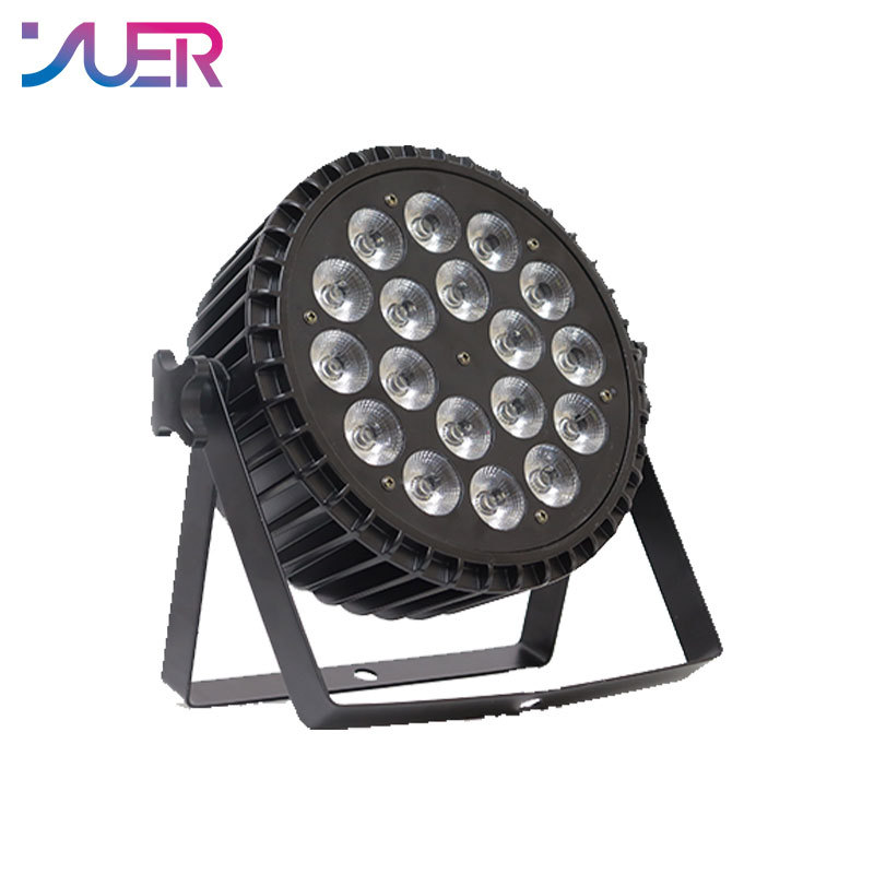 YUER Aluminum Alloy LED Par Lights 18X10W RGBW 4in1/18X15W RGBWA 5in1//18x18W RGBWA+UV 6in1 LED Lighting DMX512 Disco Light Professional Stage Bar Dj Equipment