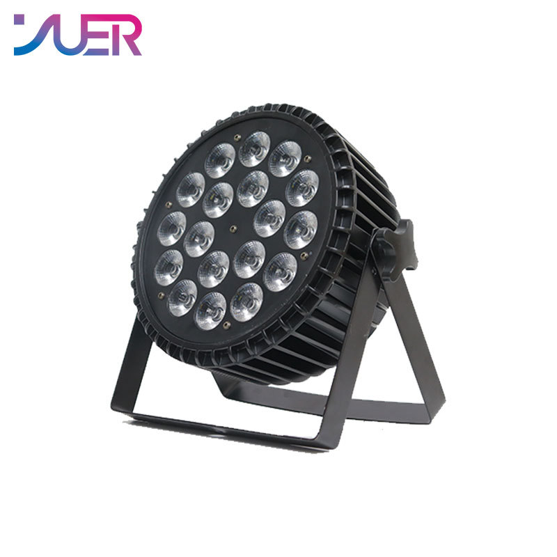 YUER Aluminum Alloy LED Par Lights 18X10W RGBW 4in1/18X15W RGBWA 5in1//18x18W RGBWA+UV 6in1 LED Lighting DMX512 Disco Light Professional Stage Bar Dj Equipment