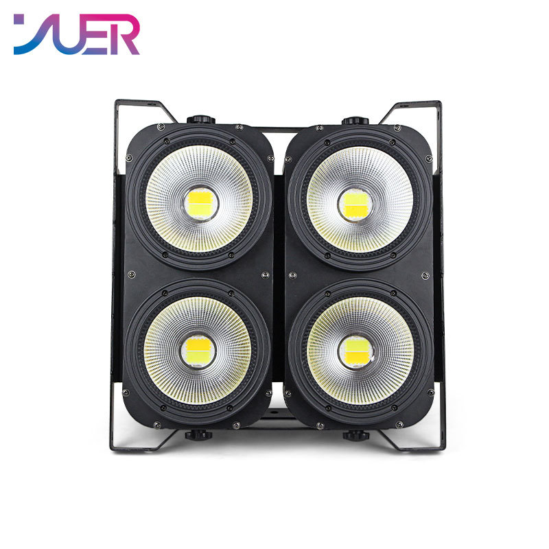 YUER LED COB 4 Eyes 4X100W Blinder Light DMX Stage Lighting Effect DMX Controller Club Show Night DJ Disco Professional Stage Lights