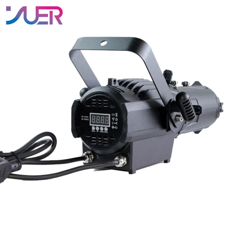 YUER 60W Mini Zoom LED Profile Spot Light Professional 3200K/5600K DMX512 Follow Logo Projector For Party Stage DJ Show