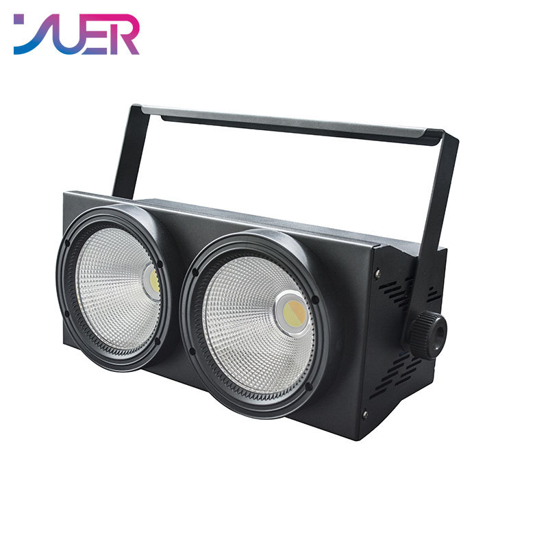 YUER 2Eyes 2x100W White+Warm White 2IN1 LED COB Blinder Light Cool and Warm White Professional DJ Party Stage Effect Lighting