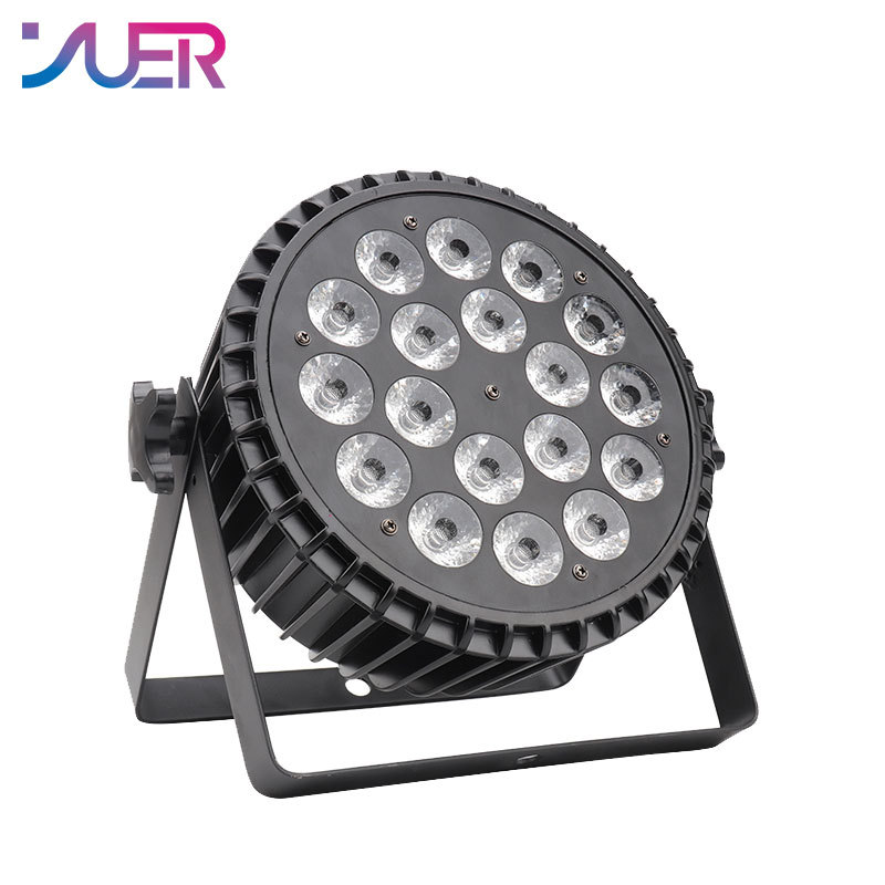 YUER Die-cast Alu. Led Par Light 18x10W RGBW 4in1/18x15W RGBWA 5in1/18x18W RGBWA+UV 6in1  DMX Stage Lights Business Lighting High Power Light Party KTV Disco DJ