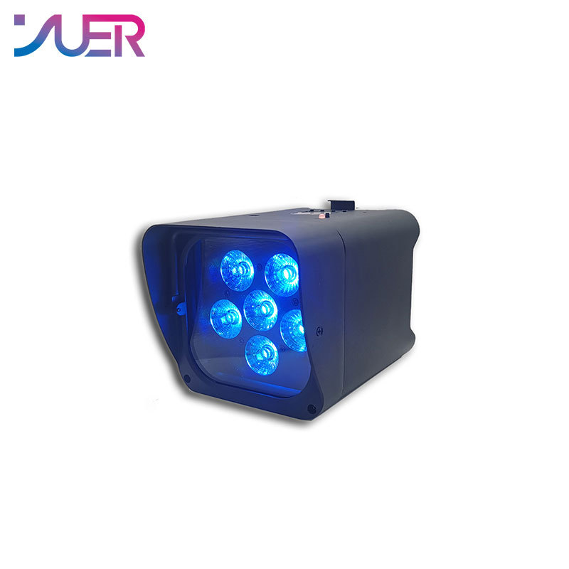 YUER Battery Wireless Par 6x18w RGBWA-UV 6IN1 DJ Par Light IR Remote and Wifi APP Control LED Par For DJ Disco Stage Indoor Bar