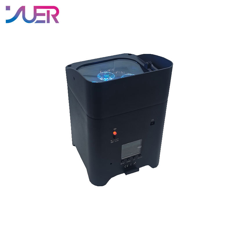 YUER Battery Wireless Par 6x18w RGBWA-UV 6IN1 DJ Par Light IR Remote and Wifi APP Control LED Par For DJ Disco Stage Indoor Bar