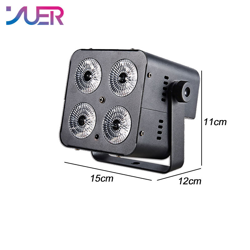 YUER 4x15W RGBW 4in1 LED Par Can Wash Stage Effect Lighting For DJ Disco Home Party DMX Control Sound Auto Remote Modes