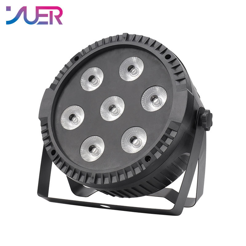 YUER 7x6W RGBW 4in1 LED Par Light Wireless Remote Control Stage Light For Dance Club Birthday Party Wedding DJ Disco
