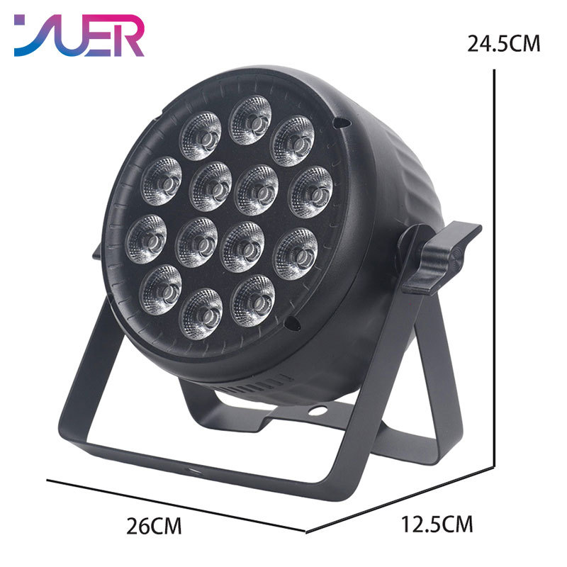 YUER 14X15W RGBW Par light DJ Disco Laser Light Projector Strobe Stage Effect Wedding Xmas Holiday Party Lamp Gift Holiday Bar Club Lights