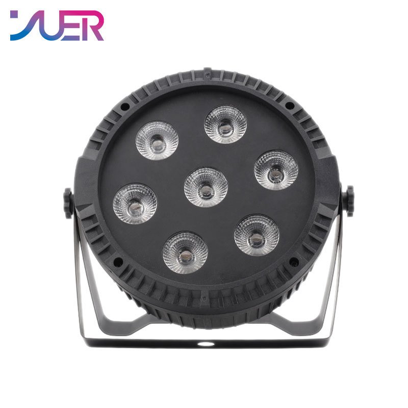 YUER 7x6W RGBW 4in1 LED Par Light Wireless Remote Control Stage Light For Dance Club Birthday Party Wedding DJ Disco
