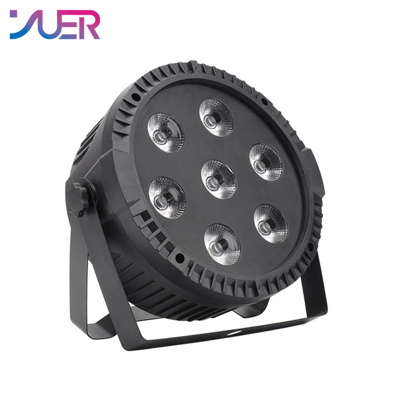 YUER 7x6W RGBW 4in1 LED Par Light Wireless Remote Control Stage Light For Dance Club Birthday Party Wedding DJ Disco