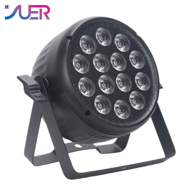 YUER 14X15W RGBW Par light DJ Disco Laser Light Projector Strobe Stage Effect Wedding Xmas Holiday Party Lamp Gift Holiday Bar Club Lights