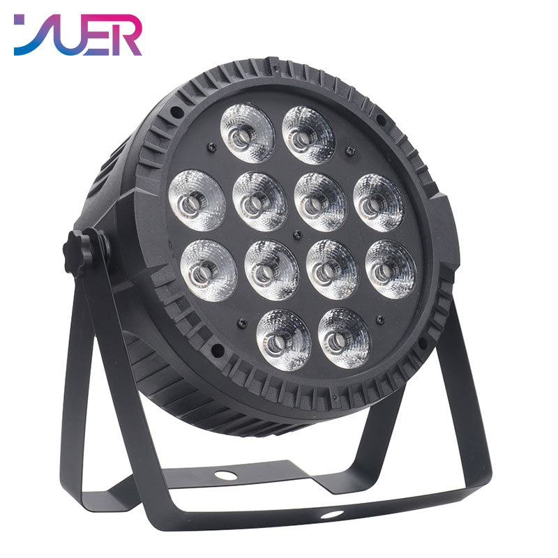 YUER NEW Mold 12x6W RGBWA 4 in 1 LED Par Light Wireless Remote Control Stage Light For Dance Club Birthday Party Wedding DJ Disco