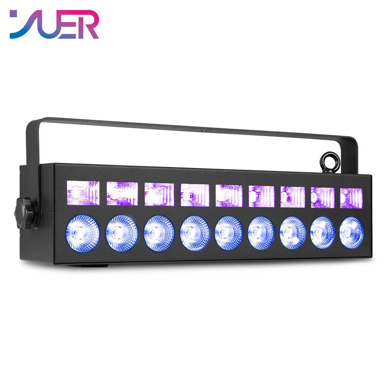 YUER LED Bar 2in1 Effect RGBW & UV Sound Control Lights DMX Control Music Rhythm Colorful LAMP DJ Disco Car TV Desktop Decora Lights