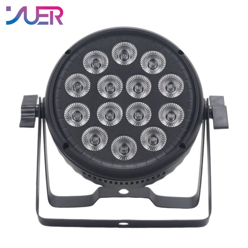 YUER 14X15W RGBW Par light DJ Disco Laser Light Projector Strobe Stage Effect Wedding Xmas Holiday Party Lamp Gift Holiday Bar Club Lights