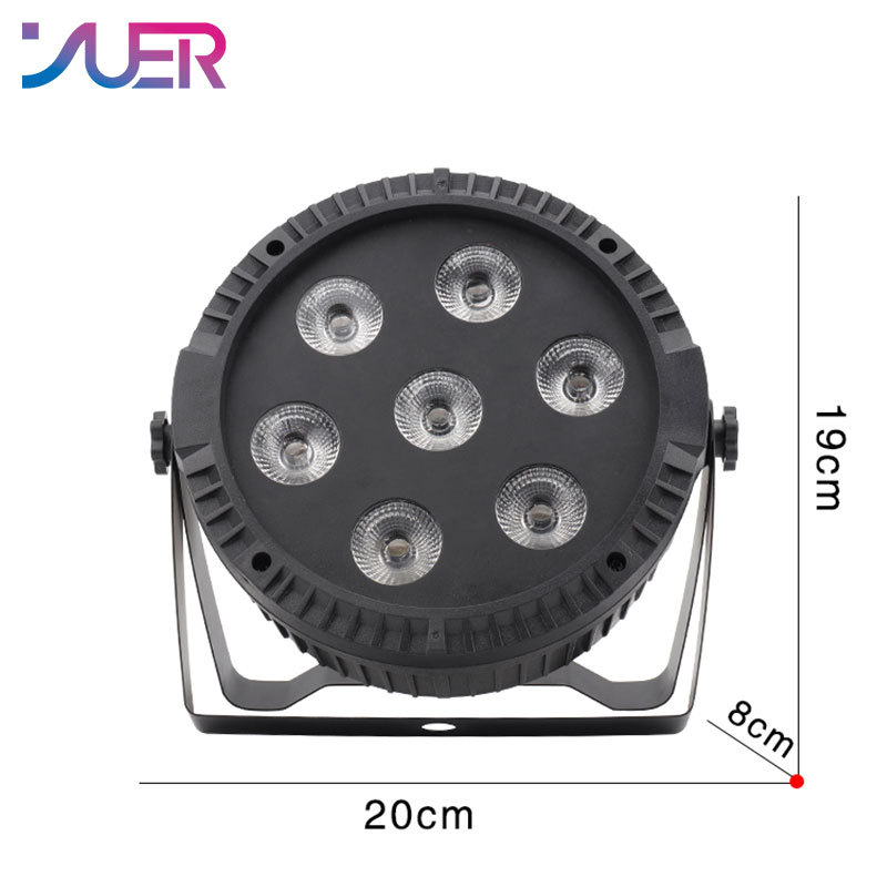 YUER 7x6W RGBW 4in1 LED Par Light Wireless Remote Control Stage Light For Dance Club Birthday Party Wedding DJ Disco