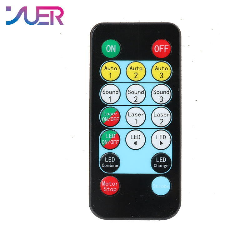 YUER 4 Big Picture 48 Pattern Laser Light RGB LED Projector Disco Dj Party Light Remote Control Stage Lighting Eu Warehouse.