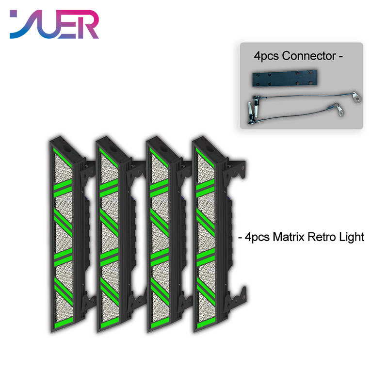 YUER 5x60W Amber LED Retro Flash Light With Auxiliary Blacklight DMX512 DJ Sound Party Music Dance Club DJ Disco Stage Effect S-Tribe