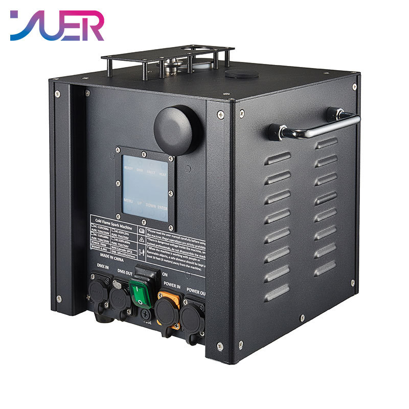 YUER NEW Waterproof 700W Cold Spark Machine Cold Fireworks Wedding Sparkler Fountain DMX Remote Control Spray for Party DJ Show