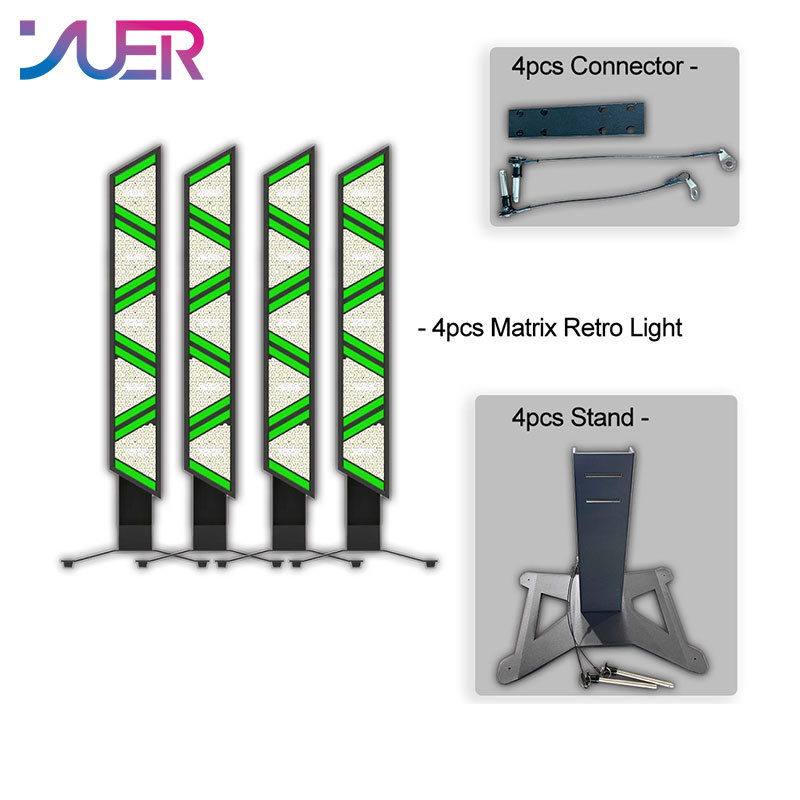 YUER 5x60W Amber LED Retro Flash Light With Auxiliary Blacklight DMX512 DJ Sound Party Music Dance Club DJ Disco Stage Effect S-Tribe