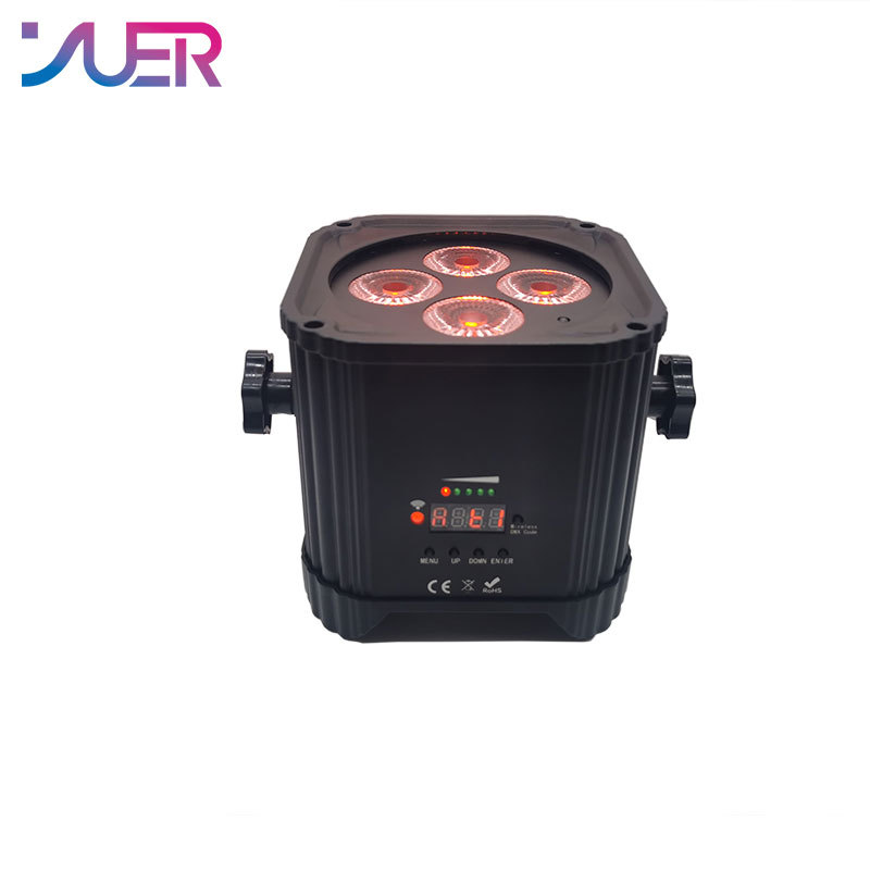 YUER NEW Battery Par LED Light WiFi App Control 6/10CH DMX512 Wireless 4x18W RGBWAUV 6in1 Disco Dj Wedding Party Stage Lighting Bar