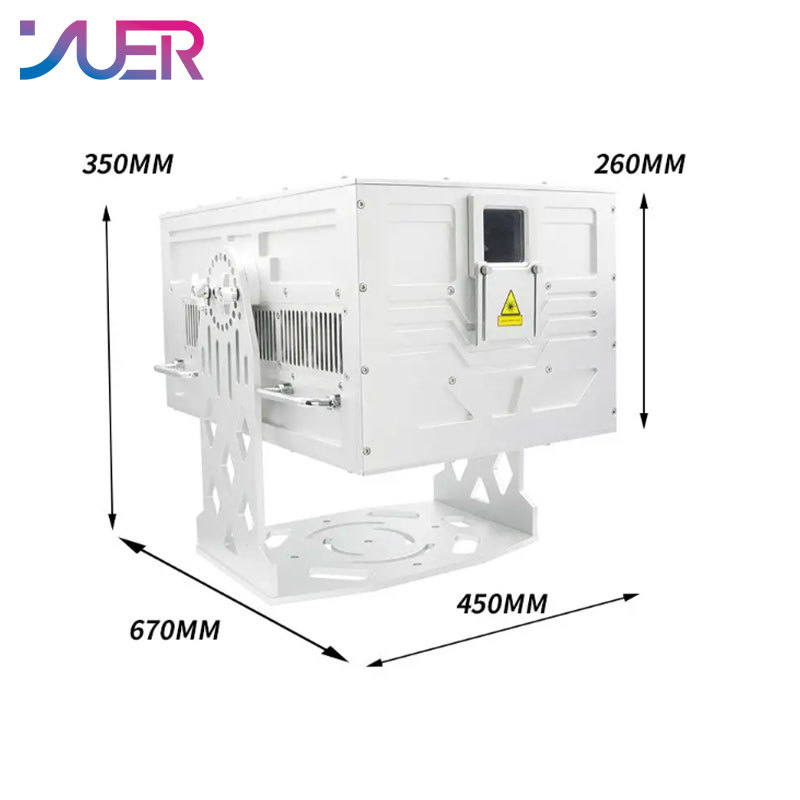 YUER 30W Waterproof IP65 Outdoor Laser Light Projector with Flight Case Outdoor Scenic Area Square Park Lighting Equipment Beam Effect
